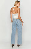 Clara Sequin Light Wash Denim Low Rise Jeans