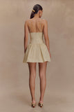 Janis Cotton Frill Mini Dress Nude