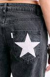 Charli Black Low Waist Baggy Leg Jeans