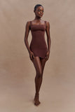 Jocelyn Backless Shapewear Mini Dress Espresso