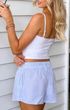 Skyler Blue Striped Shorts