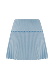 Indy Pointelle Knit Mini Skirt Cornflower Blue