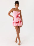 Marisolana Mini Dress Pink Petal