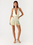 Sweet Charm Cowl Neck Top Spring Meadow