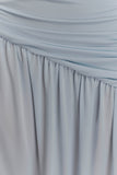 Bex Strapless Slinky Maxi Dress With Split Pale Blue