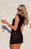 Sassie Black Lace Mini Dress