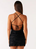 Sunset Glow Mini Dress Black