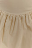 Janis Cotton Frill Mini Dress Nude
