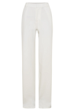 Maude Crepe Straight Leg Pants Ivory