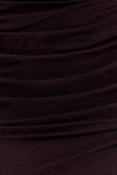 Matilda Ruched Mesh Bodysuit Chocolate
