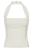 Amelita Suiting Halter Top Ivory