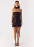 Vision Sequin Mini Dress Black