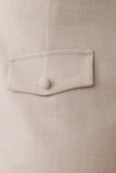 Solenne Suiting Shorts Natural Marle
