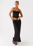 Breanne Top Black Polka Dot