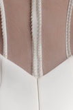 Sloane Strapless Maxi Dress With Pearls White