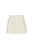 Mura Pleated Mini Skirt Ivory