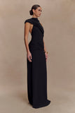 Analia Chiffon Maxi Dress Black