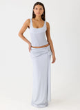 Romana Maxi Skirt Misty Blue