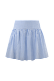Gretel Hem Mini Skirt Blue Pinstripe