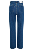 Janine High Waisted Straight Leg Jeans Dark Blue