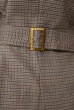 Mila Shaped Blazer Tan Check
