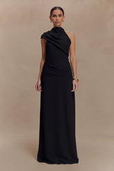 Analia Chiffon Maxi Dress Black