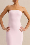 Melva Light Pink Bandeau Maxi Dress