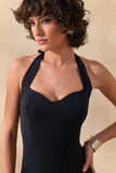 Robyn Black Sweetheart Neck Maxi Dress