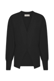 Alexia Buttoned Oversized Cardigan Black