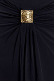 Quincy Halter Maxi Dress With Hardware Black