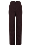 Agatha Straight Leg Suiting Pants Plum Pinstripe