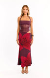 Lucinda Purple Floral Cut Out Maxi Dress