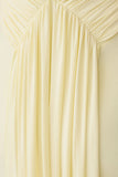 Maely Gathered Slinky Maxi Dress Lemon