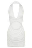 Anari Gathered Scuba Mini Dress White