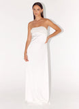 Miftie Beaded Sequin Maxi Dress White