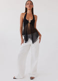 Keanna Low Rise Denim Jeans Ivory