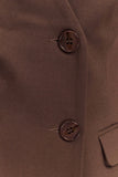 Penelope Suiting Sleeveless Blazer Chocolate