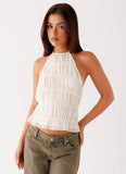 Bennie Halter Top Ivory