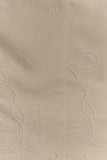 Ebony Embroidered Denim Mini Dress Cream