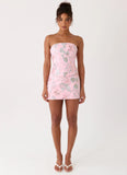 Solaire Strapless Corset Top Pink