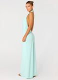 Mougleta Backless Maxi Dress Aqua