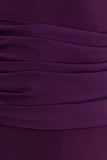 Grayson Knit Chiffon Maxi Dress Plum