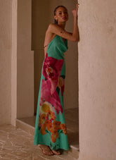Morning Crush Cowl Maxi Dress Jungle Bloom