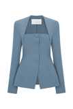 Christel Suiting Fitted Blazer Ocean Blue