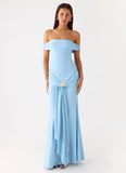 Vee Bardot Maxi Dress Blue