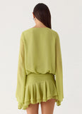 Solo In Soho Mini Dress Lime
