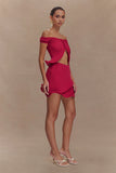 Haisley Off Shoulder Knit Top Raspberry