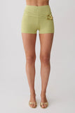 Dimitri Mini Knit Shorts With Belt Light Olive