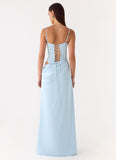 Kalila Corset Maxi Dress Blue