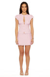 Delta Pink Keyhole Woven Top